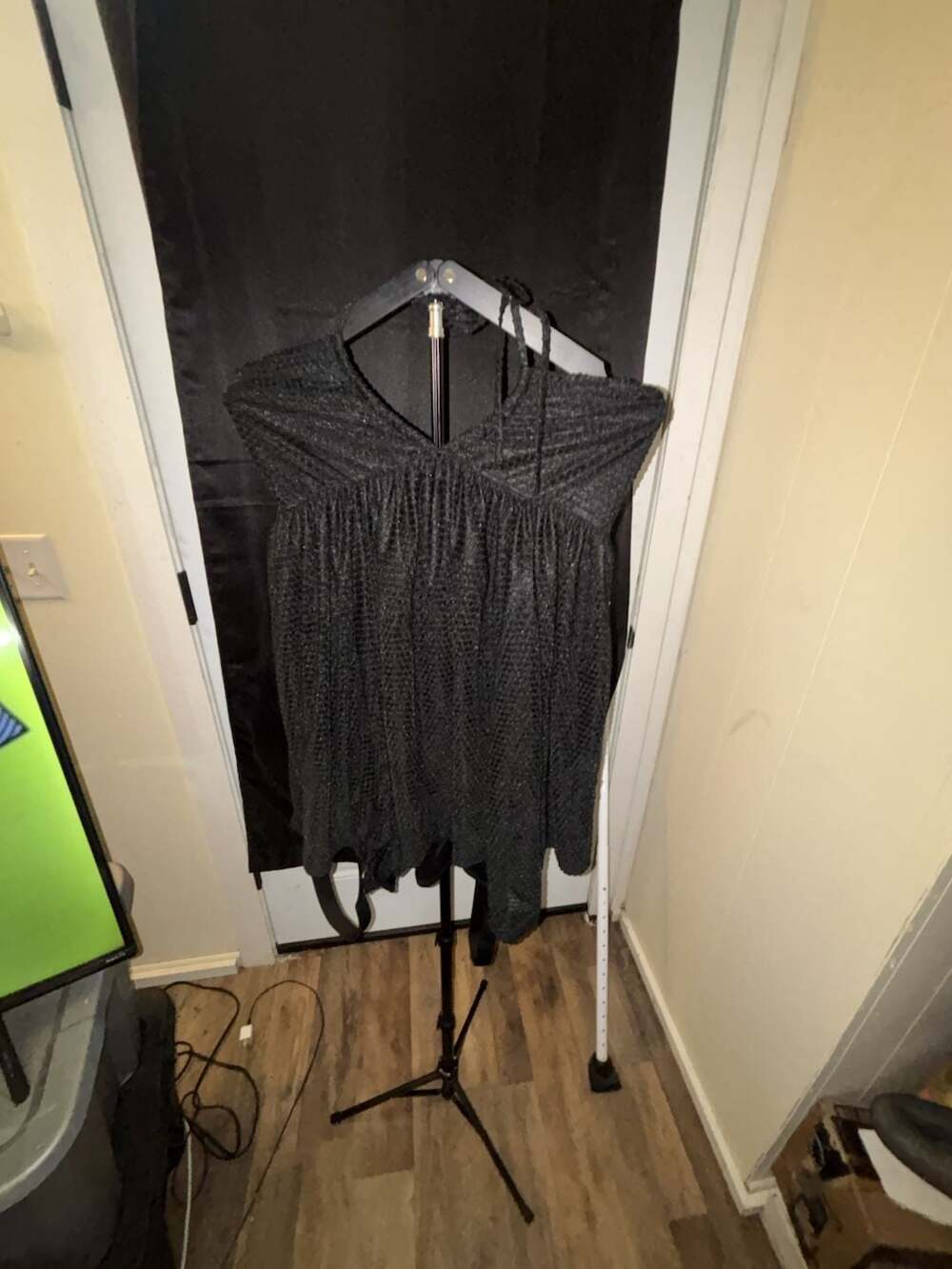 Wild Fable Multiple Ways To Wear Black Glittery Halter Dress